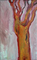 Baum 13, Portrait eies Baumstammes, mit Ölfarben gemalt